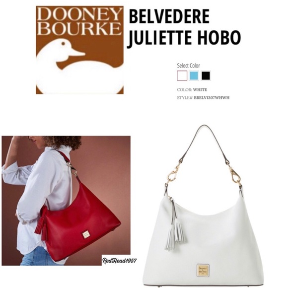 ❤️ Dooney & Bourke White Juliette Hobo NWT! - Picture 11 of 16